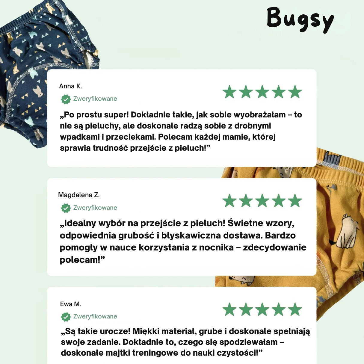 Bugsy™ – Majtki zamiast pieluchy